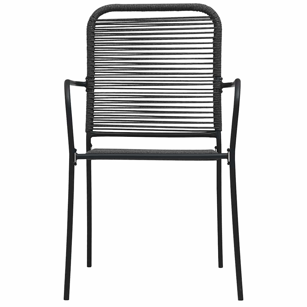 vidaXL 5-delige Tuinset glas en staal zwart