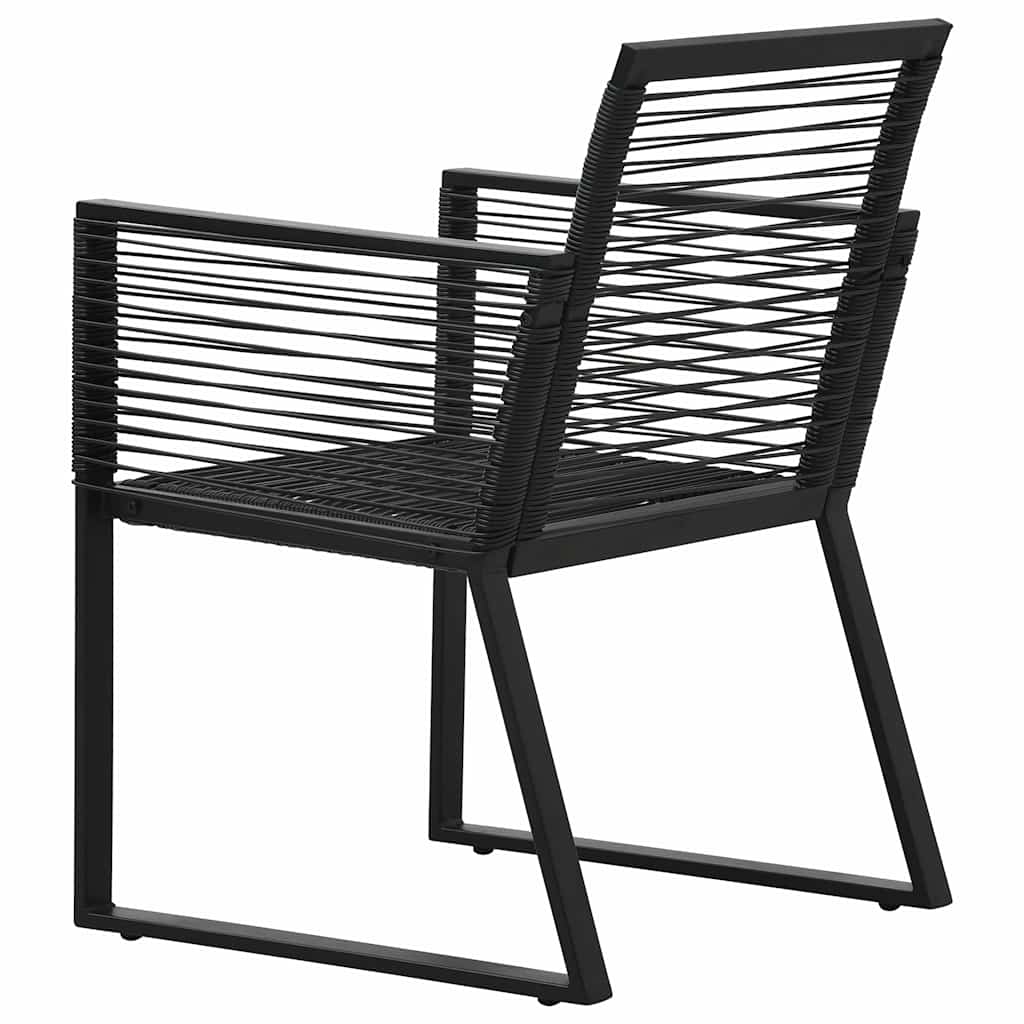 vidaXL 7-delige Tuinset PVC-rattan zwart