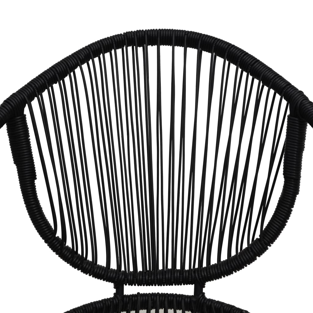 vidaXL 7-delige Tuinset PVC-rattan zwart