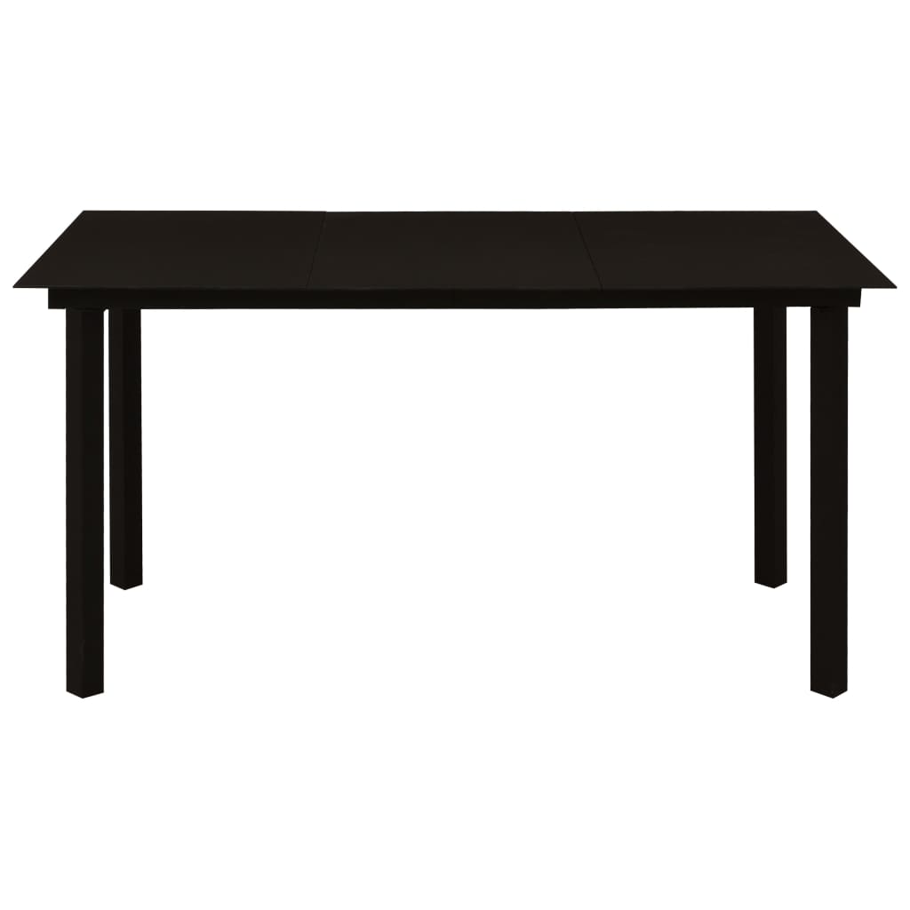 vidaXL 7-delige Tuinset PVC-rattan zwart