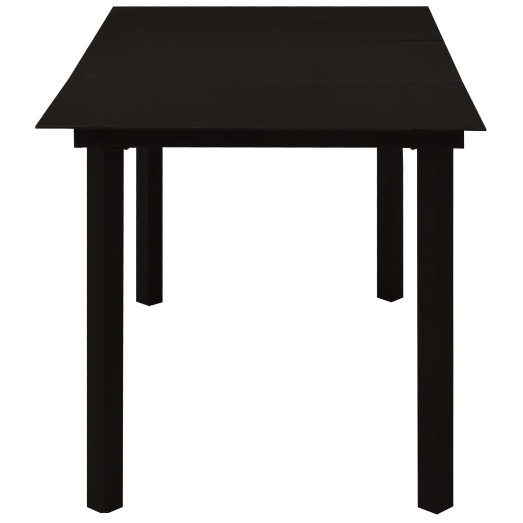 vidaXL 7-delige Tuinset PVC-rattan zwart