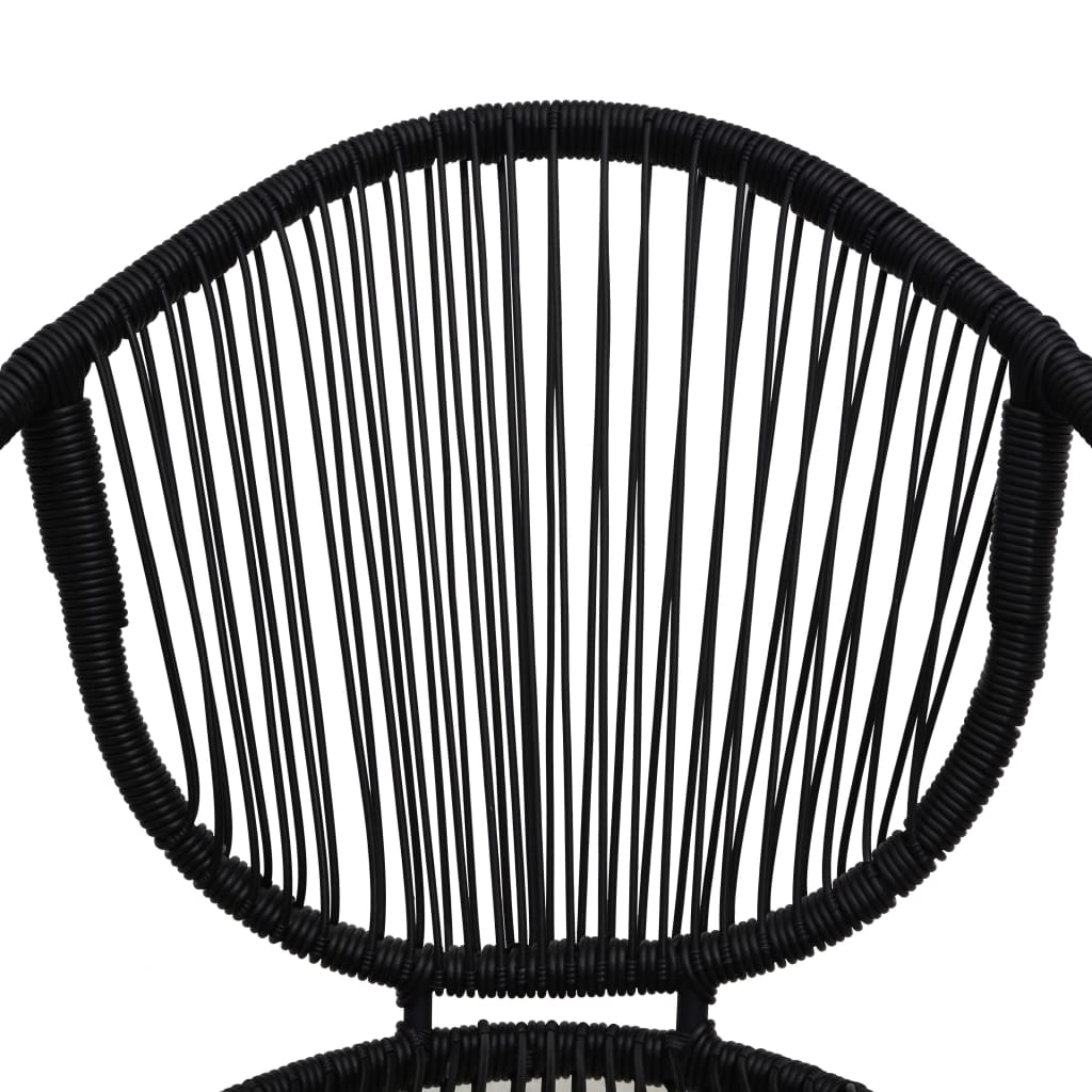 vidaXL 7-delige Tuinset PVC-rattan zwart