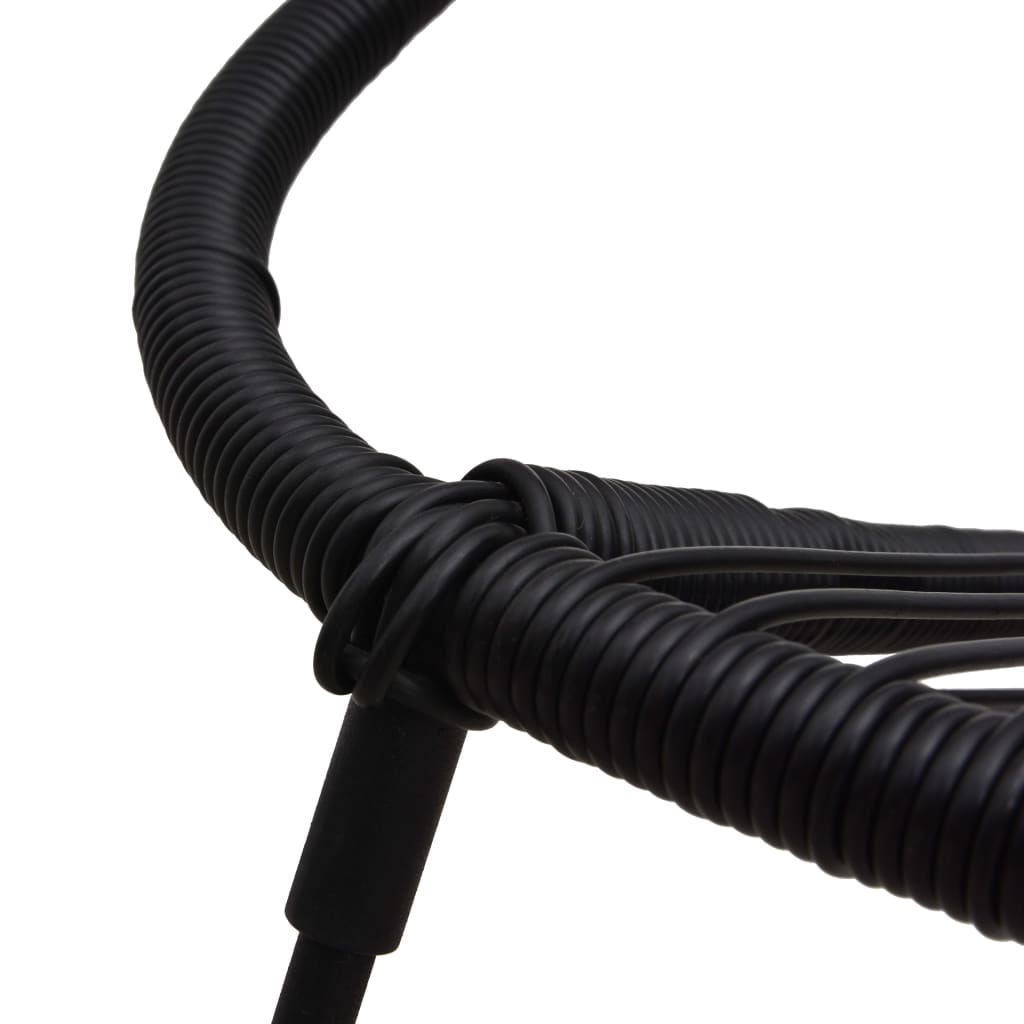 vidaXL 7-delige Tuinset PVC-rattan zwart