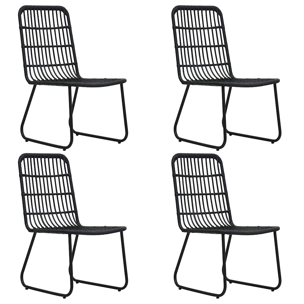 vidaXL 3-delige Tuinset poly rattan en glas