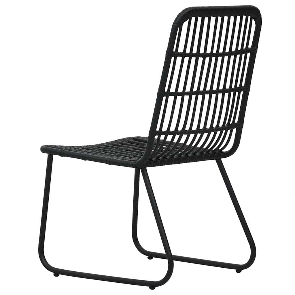 vidaXL 3-delige Tuinset poly rattan en glas