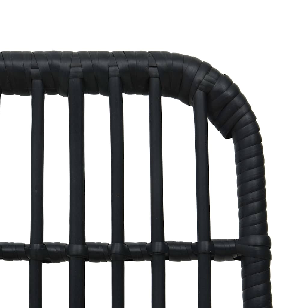 vidaXL 3-delige Tuinset poly rattan en glas