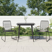 vidaXL 5-Piece Garden Set PVC Rattan Black