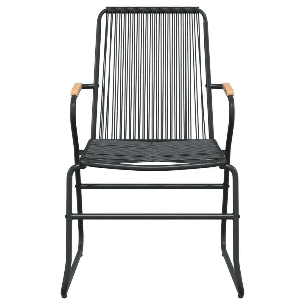 vidaXL 5-delige Tuinset PVC-rattan zwart
