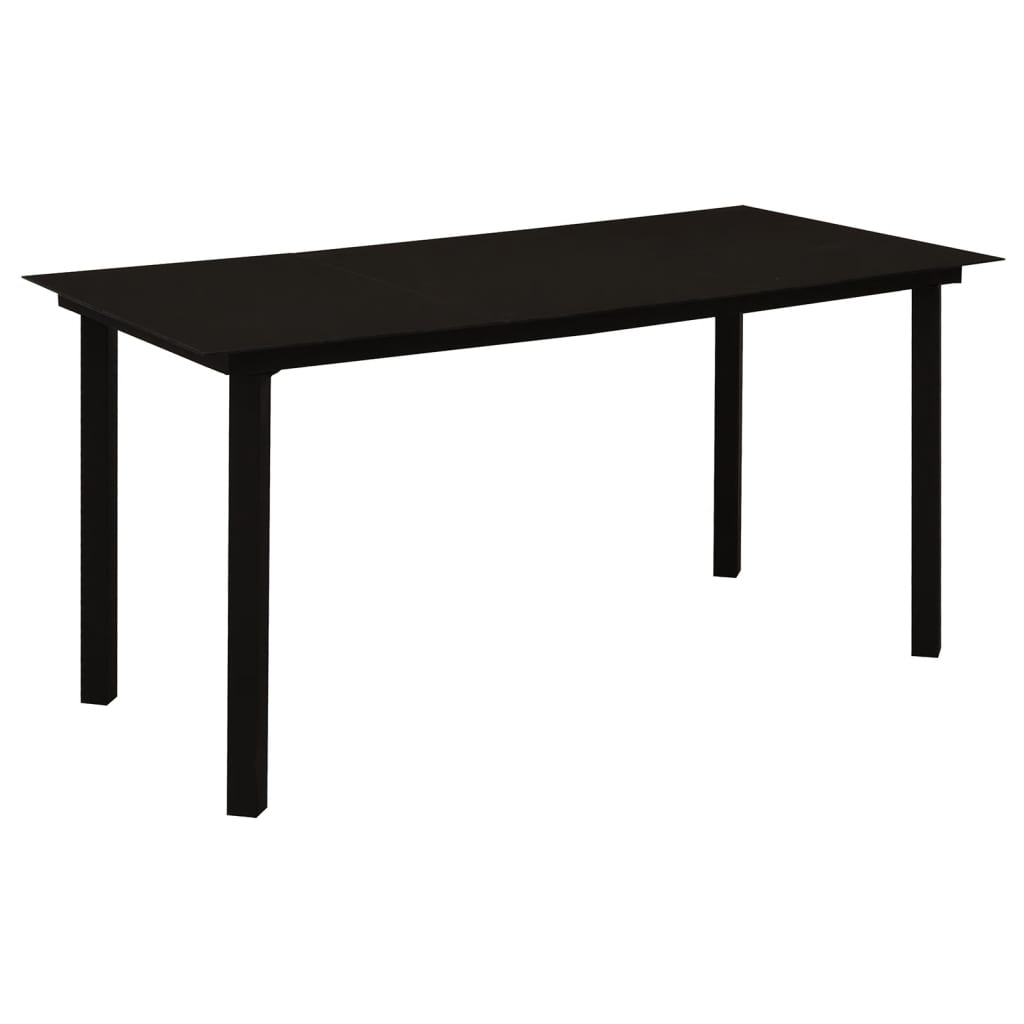 vidaXL 5-delige Tuinset PVC-rattan zwart