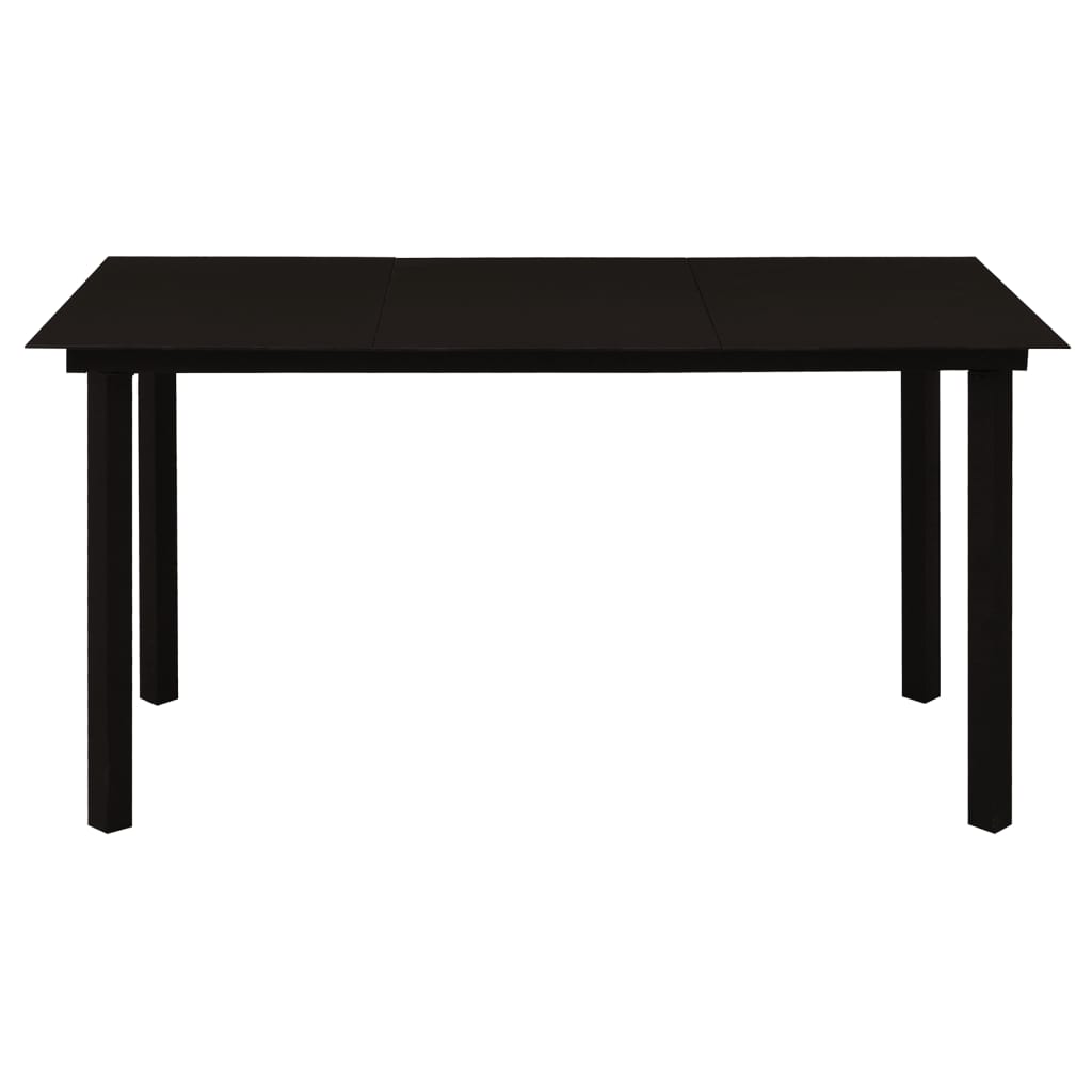 vidaXL 5-delige Tuinset PVC-rattan zwart