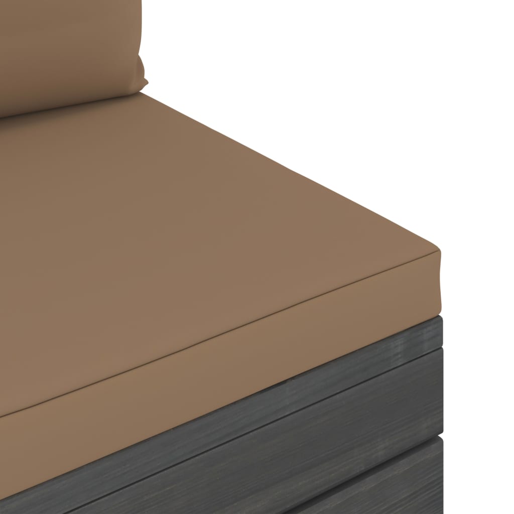vidaXL 5-delige Loungeset met kussens pallet massief grenenhout
