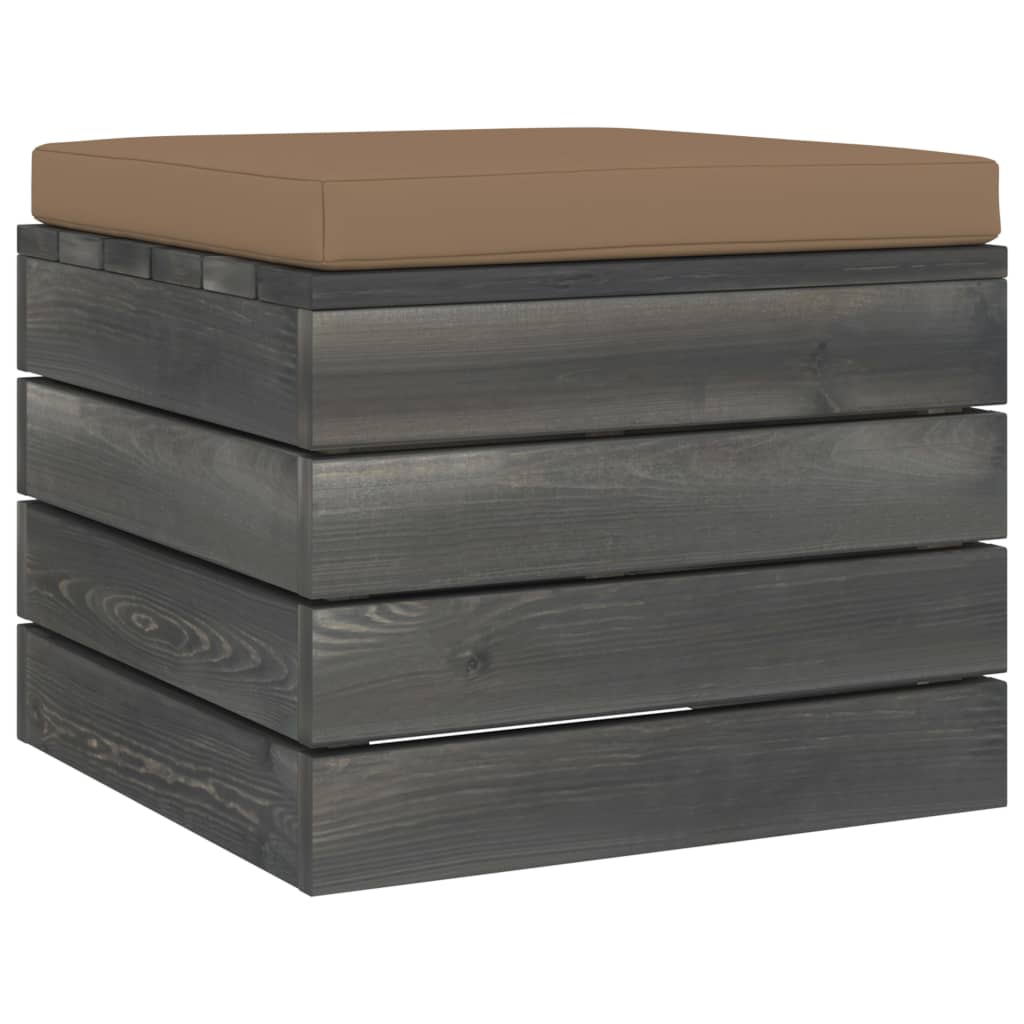 vidaXL 5-delige Loungeset met kussens pallet massief grenenhout