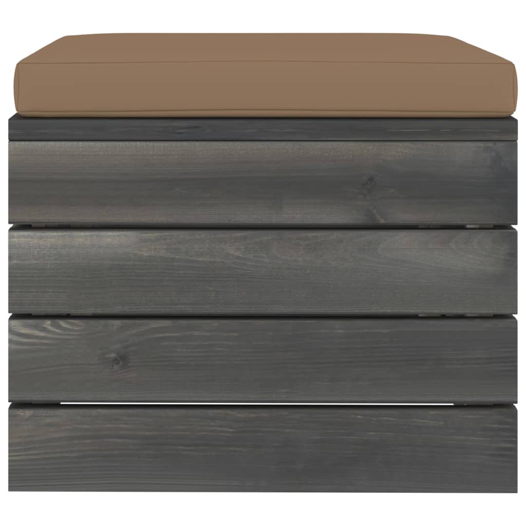 vidaXL 5-delige Loungeset met kussens pallet massief grenenhout
