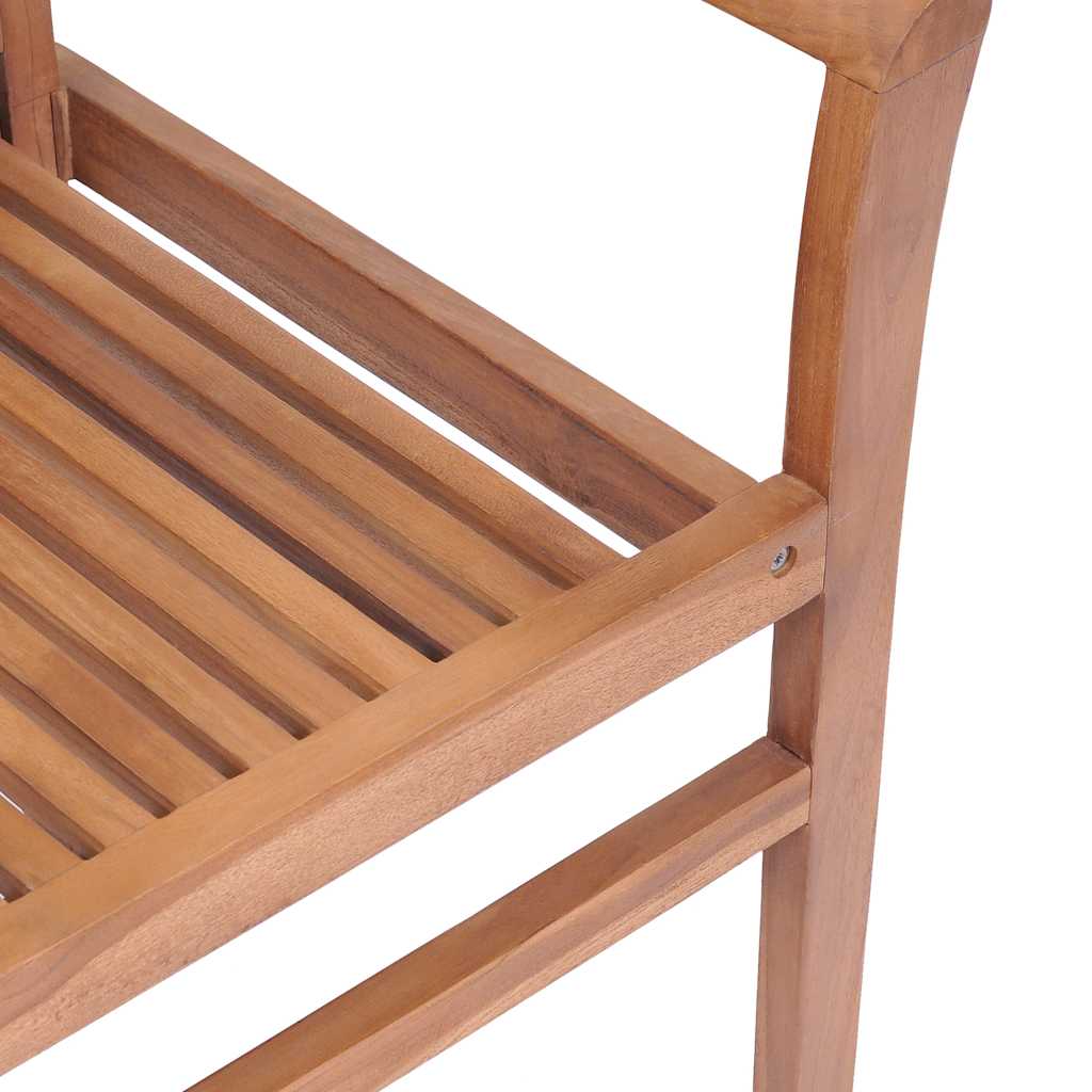 vidaXL Eetkamerstoelen 4 st met antracietkleurige kussens massief teakhout