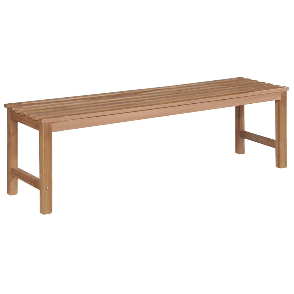 vidaXL Tuinbank met antracietkleurig kussen 150 cm massief teakhout