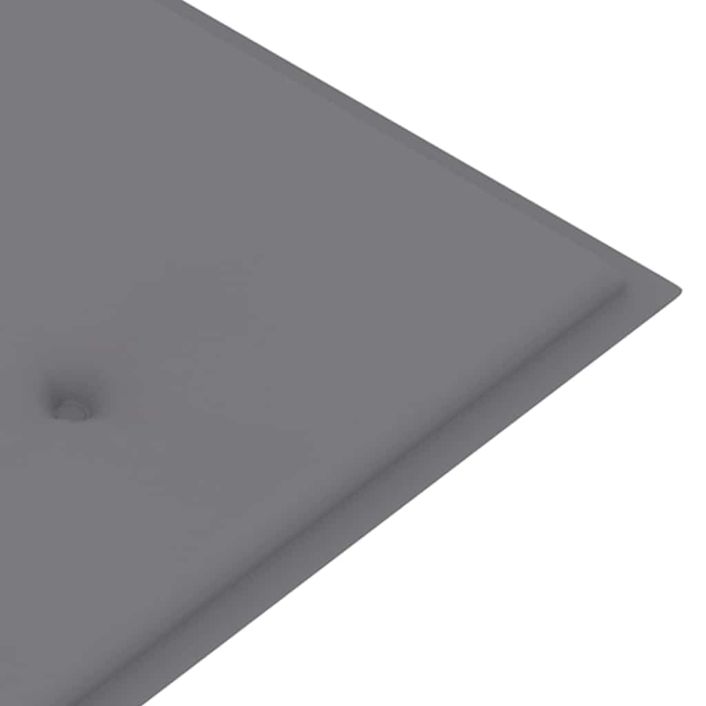 vidaXL Tuinbank met antracietkleurig kussen 150 cm massief teakhout