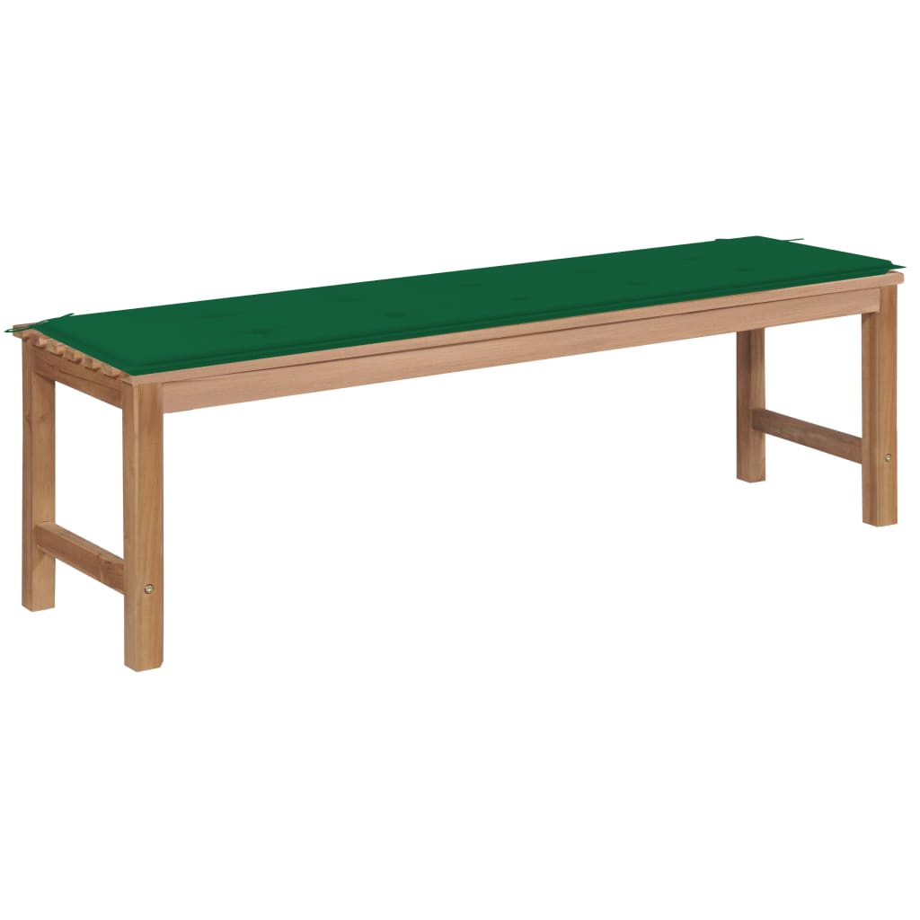 vidaXL Tuinbank met antracietkleurig kussen 150 cm massief teakhout