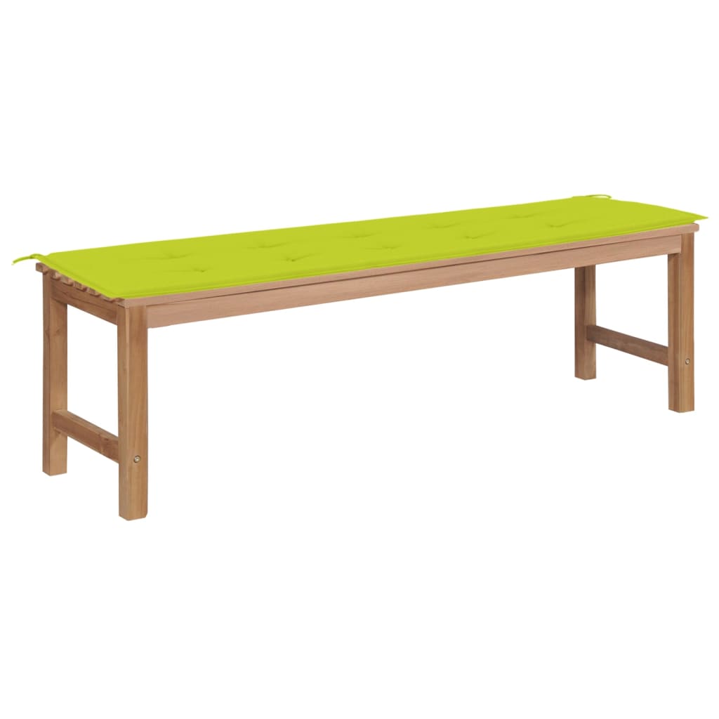 vidaXL Tuinbank met antracietkleurig kussen 150 cm massief teakhout