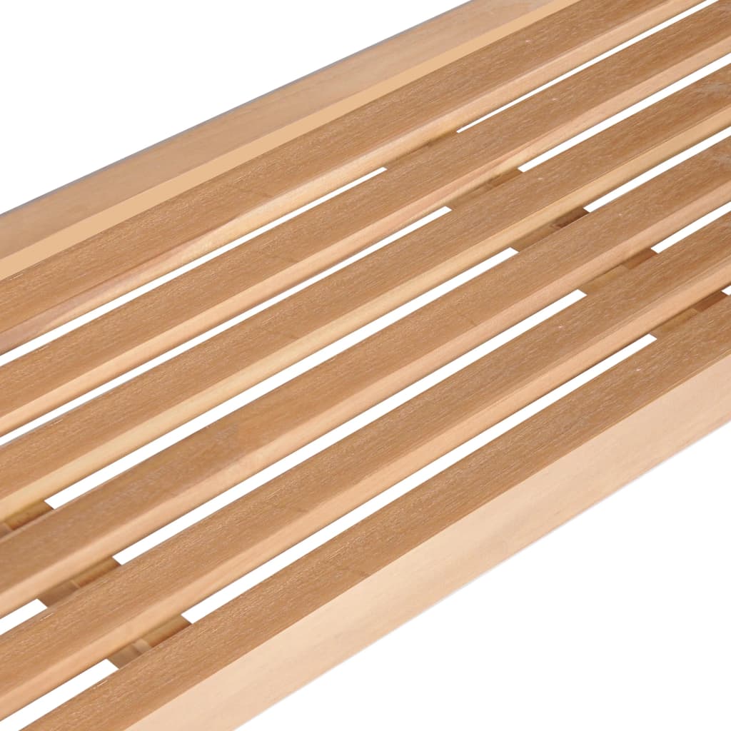 vidaXL Tuinbank met antracietkleurig kussen 150 cm massief teakhout