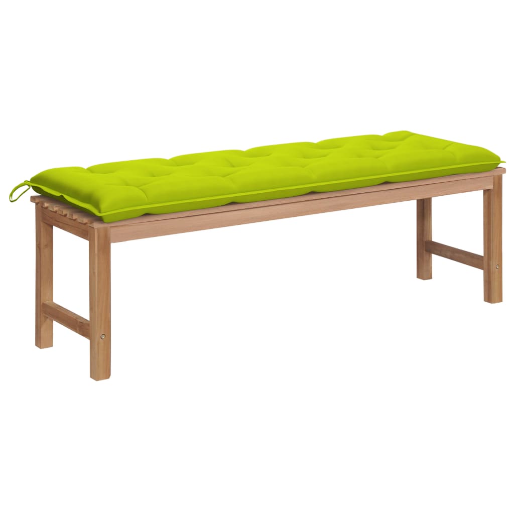 vidaXL Tuinbank met antracietkleurig kussen 150 cm massief teakhout