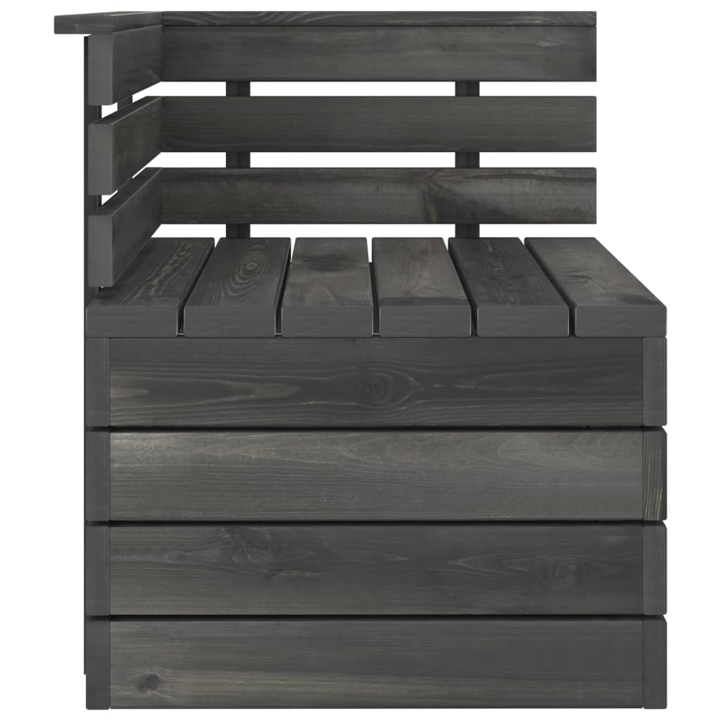 vidaXL 6-delige Loungeset pallet massief grenenhout donkergrijs