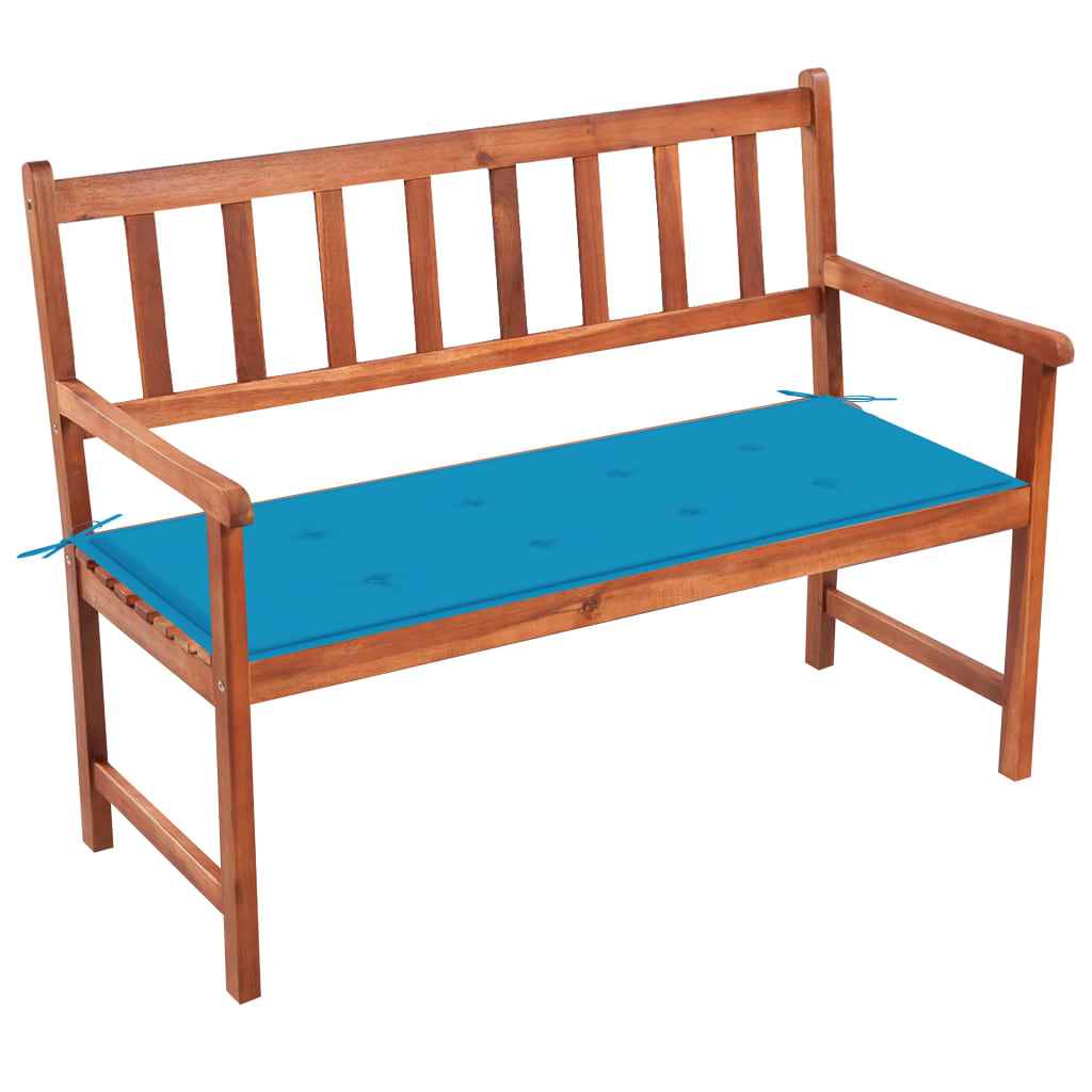 vidaXL Tuinbank met kussen 120 cm massief acaciahout