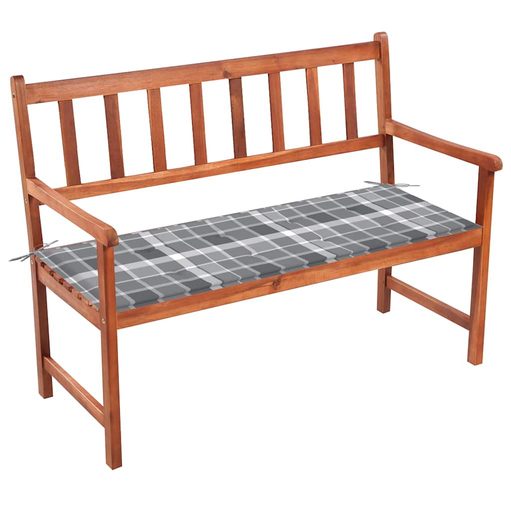 vidaXL Tuinbank met kussen 120 cm massief acaciahout