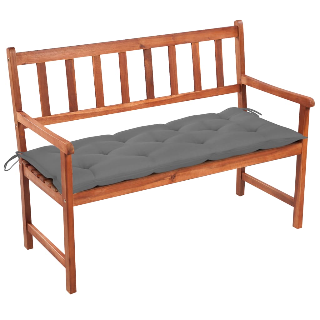 vidaXL Tuinbank met kussen 120 cm massief acaciahout