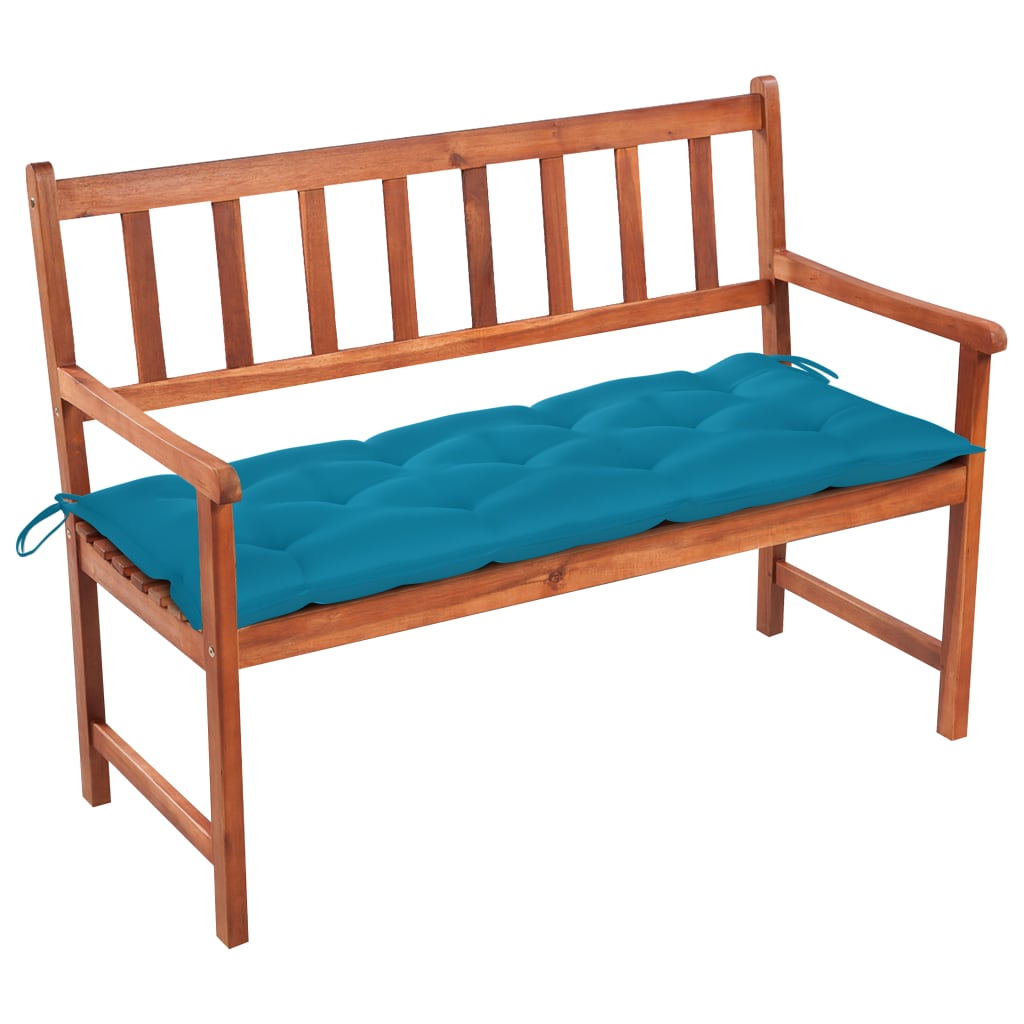 vidaXL Tuinbank met kussen 120 cm massief acaciahout