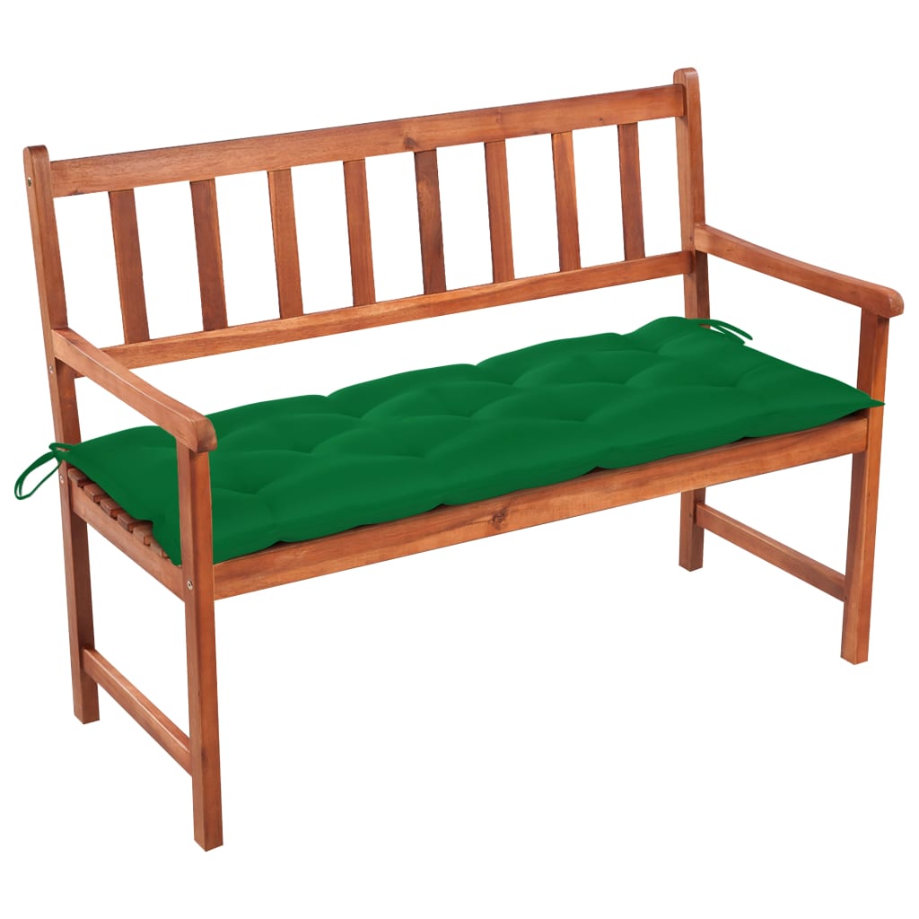 vidaXL Tuinbank met kussen 120 cm massief acaciahout