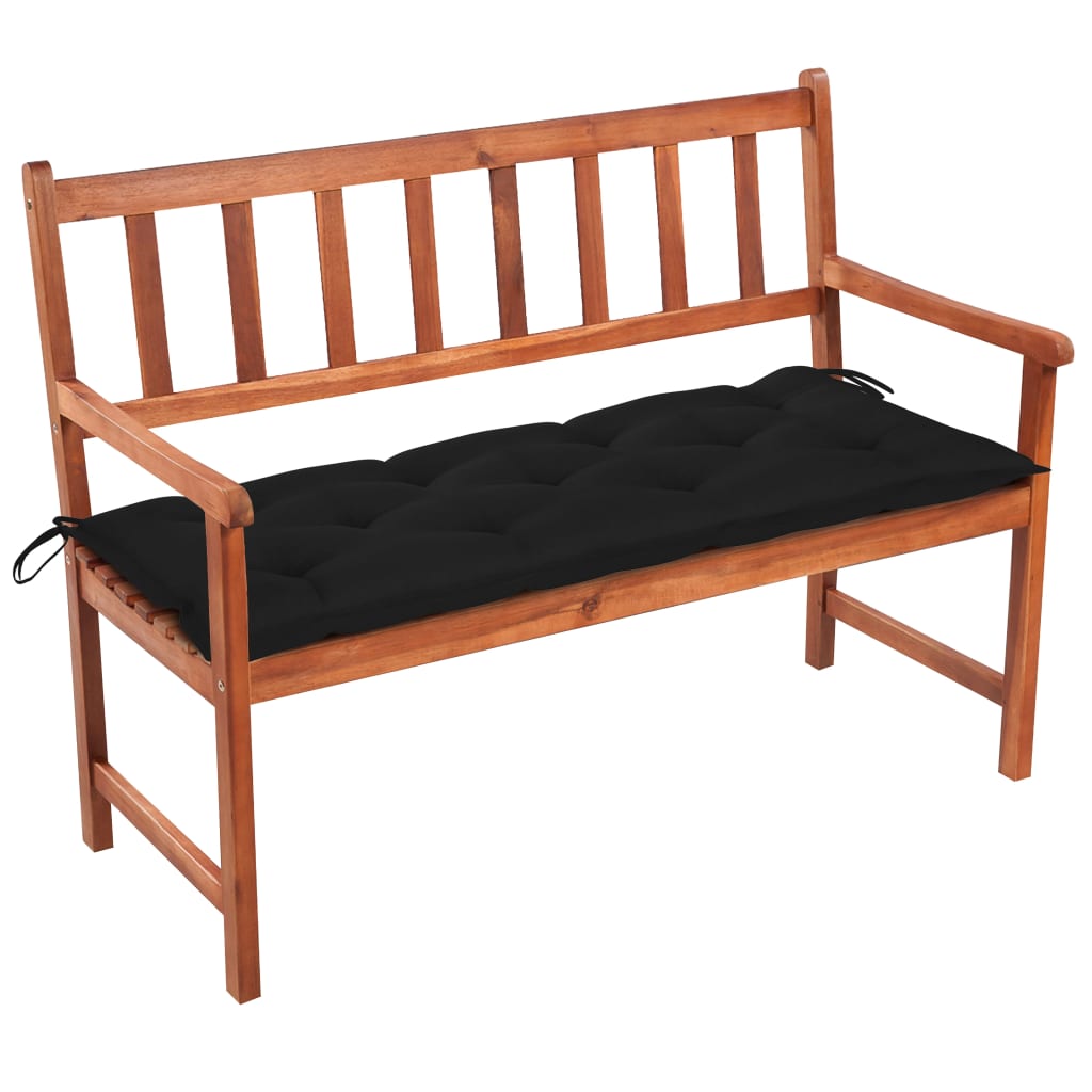 vidaXL Tuinbank met kussen 120 cm massief acaciahout