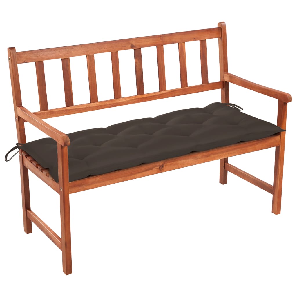 vidaXL Tuinbank met kussen 120 cm massief acaciahout