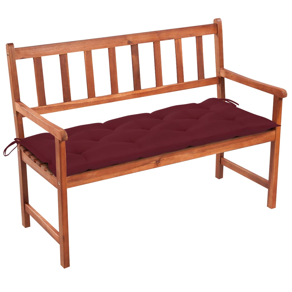 vidaXL Tuinbank met kussen 120 cm massief acaciahout