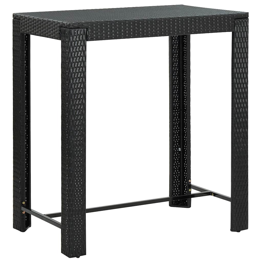 vidaXL 5-delige Tuinbarset met kussens poly rattan grijs