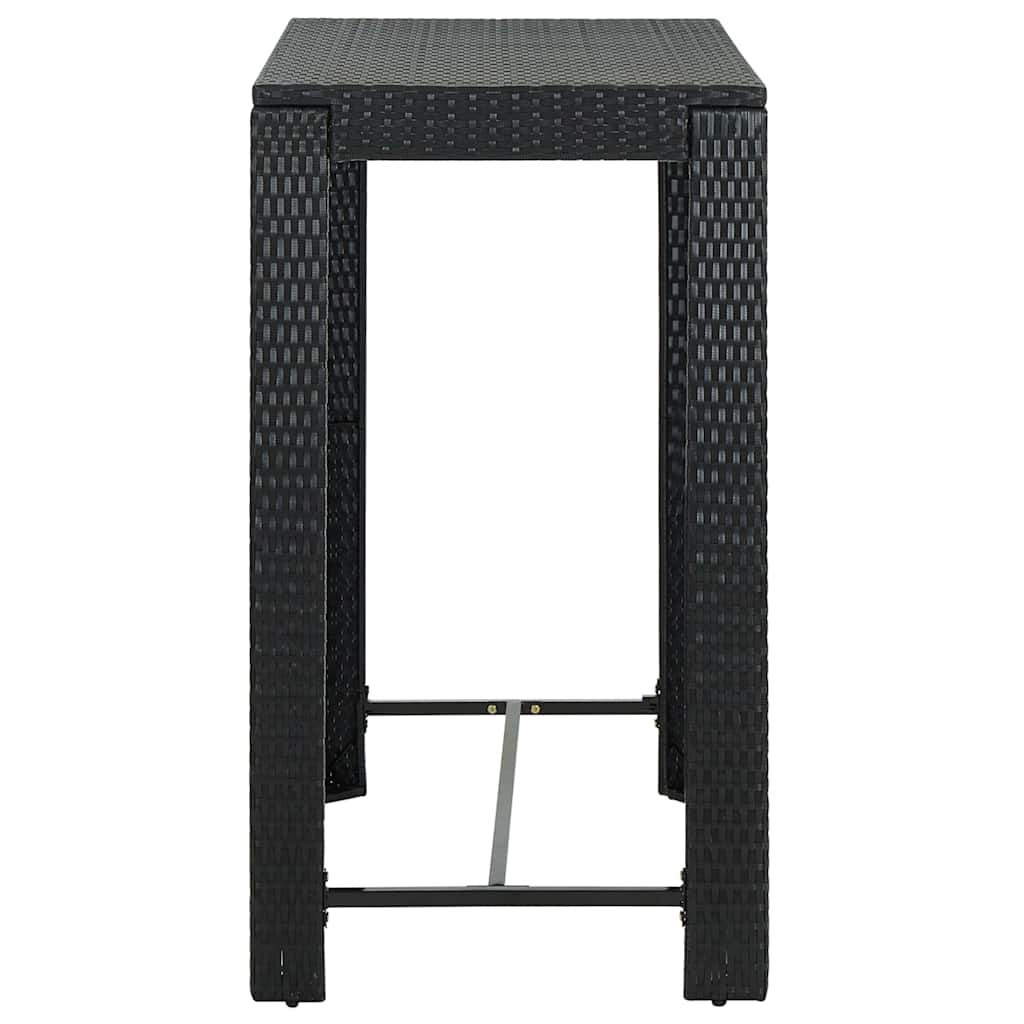 vidaXL 5-delige Tuinbarset met kussens poly rattan grijs