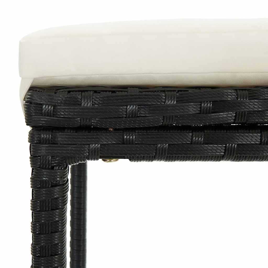 vidaXL 5-delige Tuinbarset met kussens poly rattan grijs