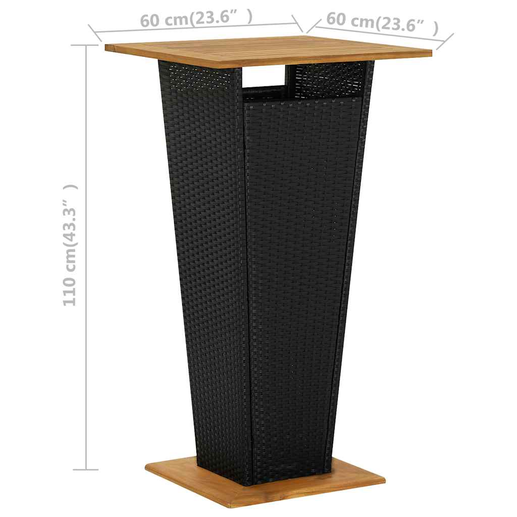 vidaXL 5-delige Tuinbarset met kussens poly rattan grijs