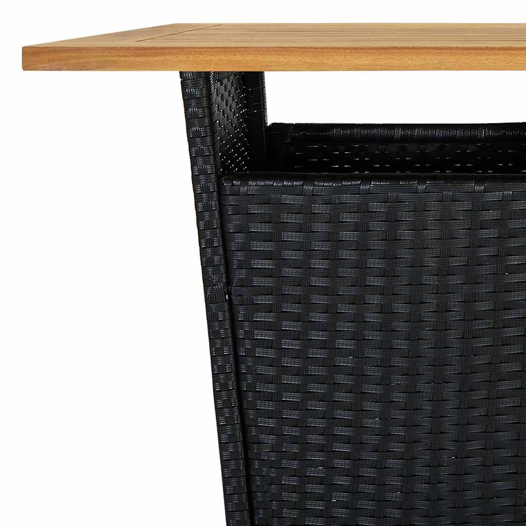 vidaXL 5-delige Tuinbarset met kussens poly rattan grijs