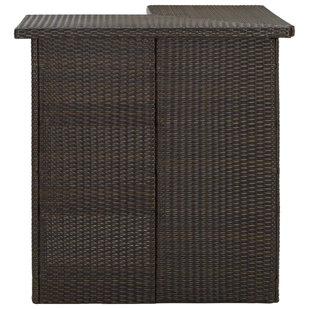 vidaXL 4-delige Tuinbarset met kussens poly rattan zwart