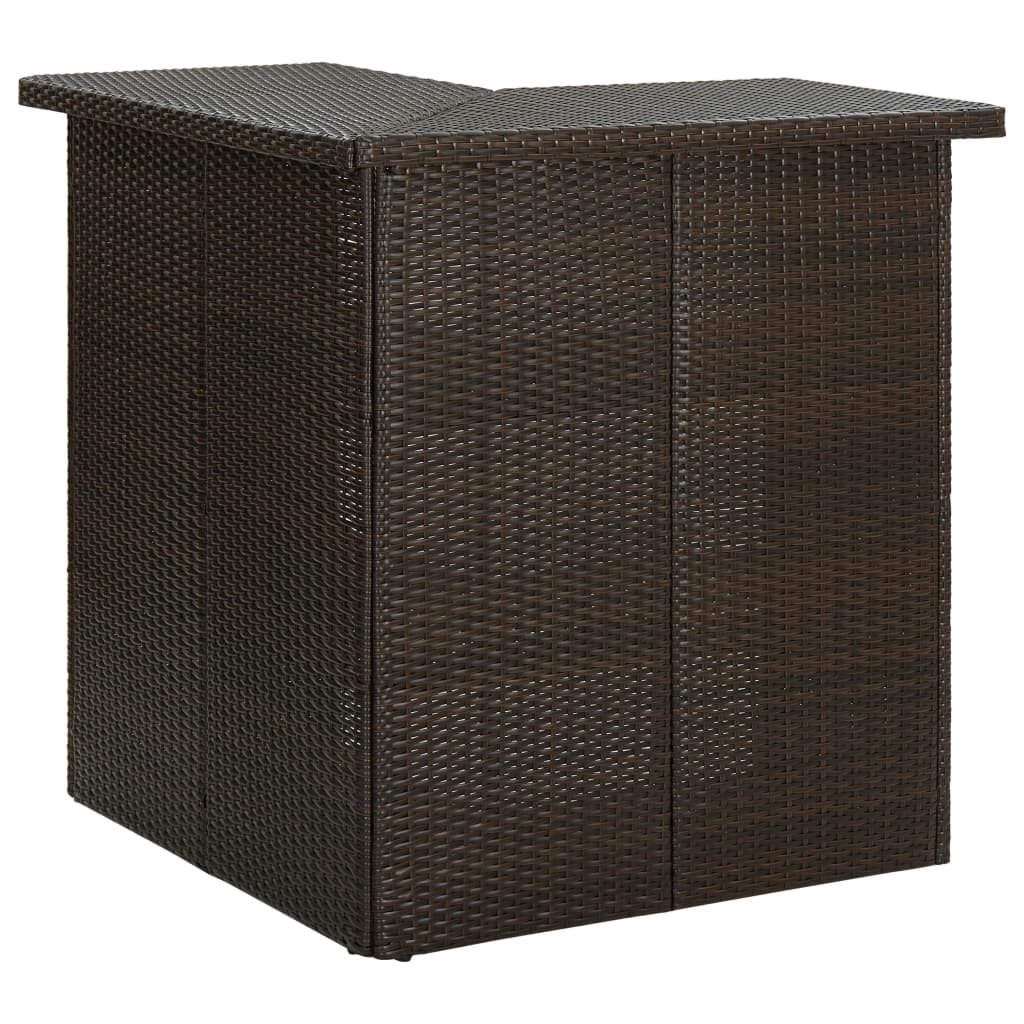 vidaXL 4-delige Tuinbarset met kussens poly rattan zwart