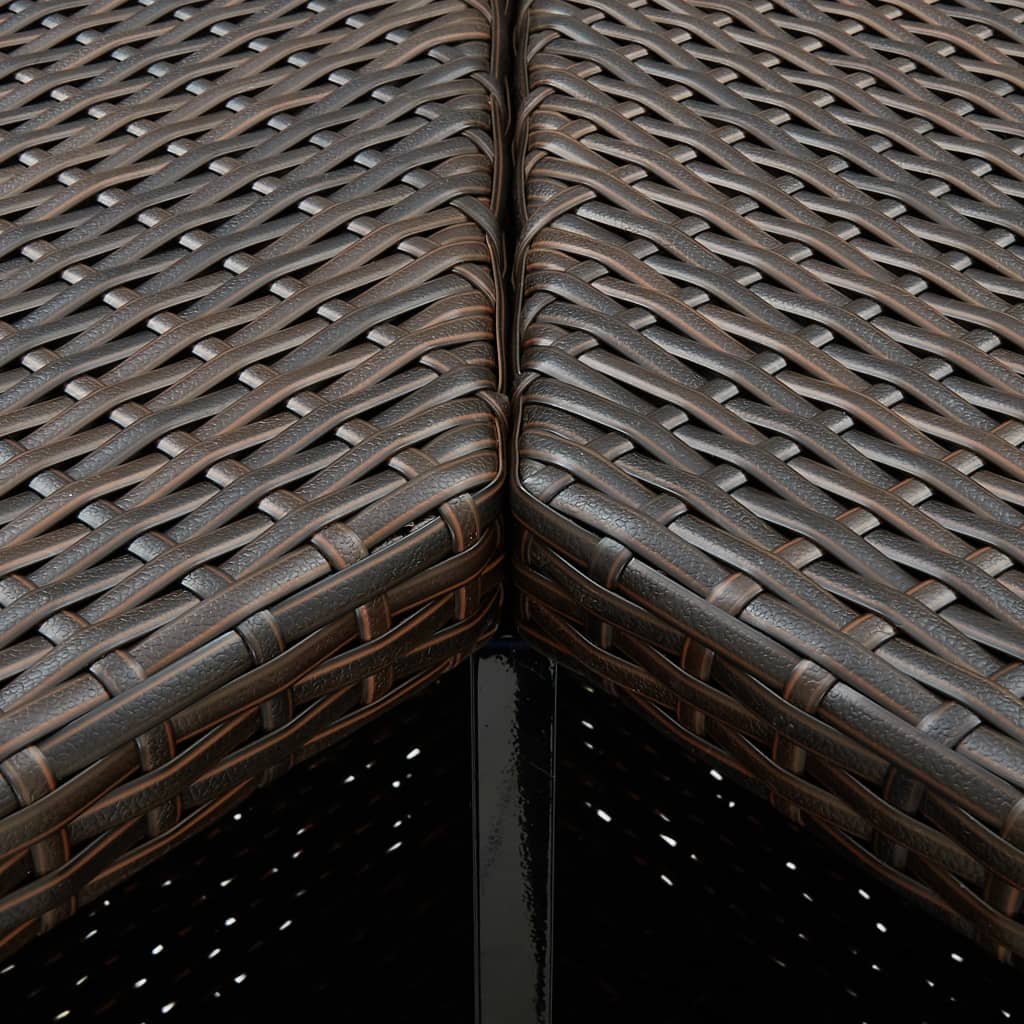 vidaXL 4-delige Tuinbarset met kussens poly rattan zwart