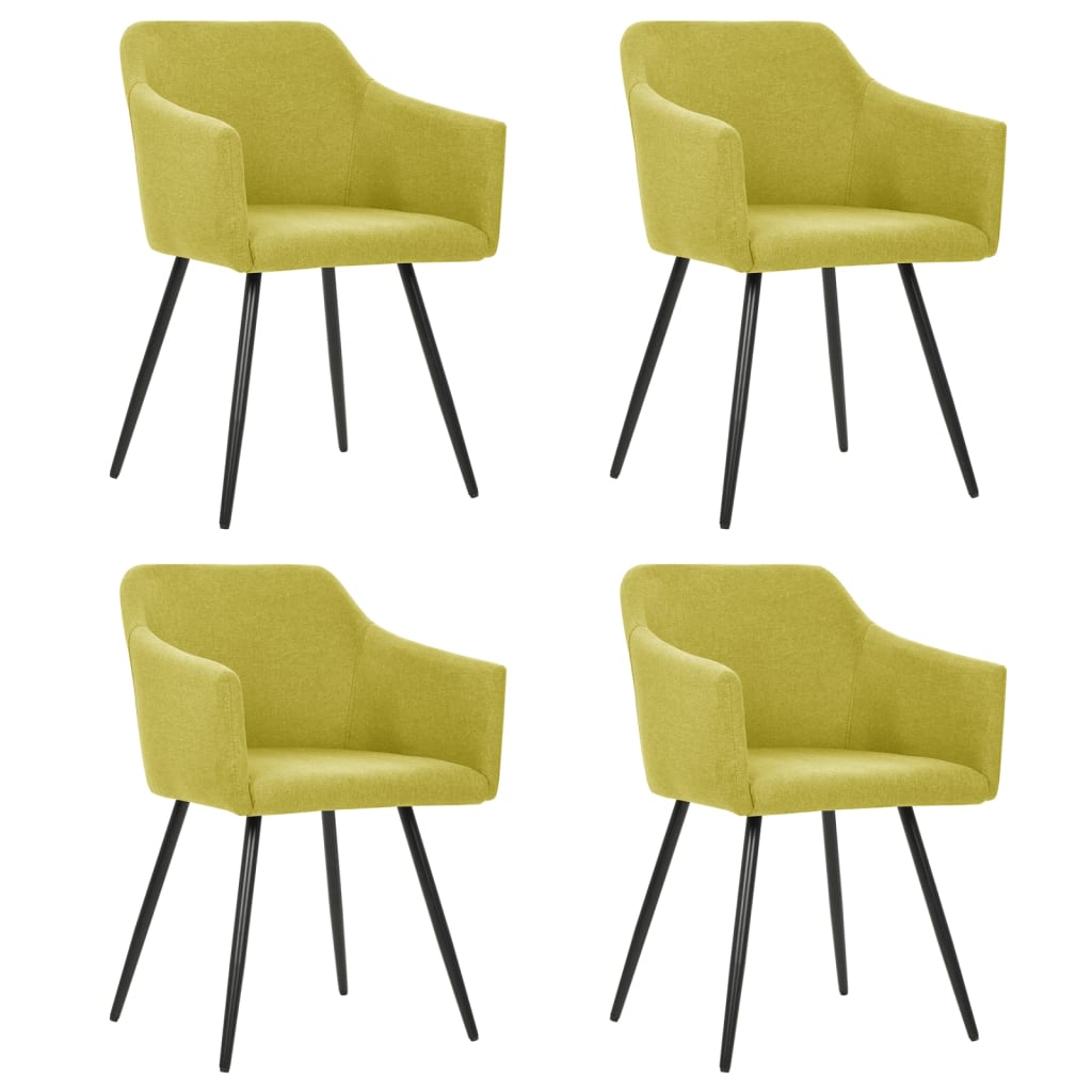 vidaXL Eetkamerstoelen 2 st stof lichtgrijs