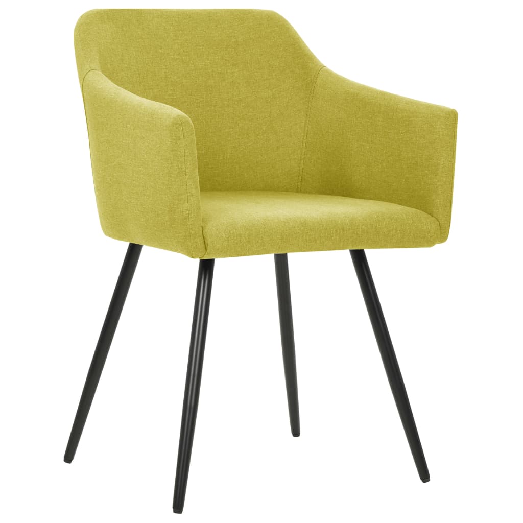 vidaXL Eetkamerstoelen 2 st stof lichtgrijs