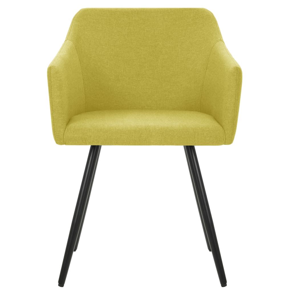 vidaXL Eetkamerstoelen 2 st stof lichtgrijs