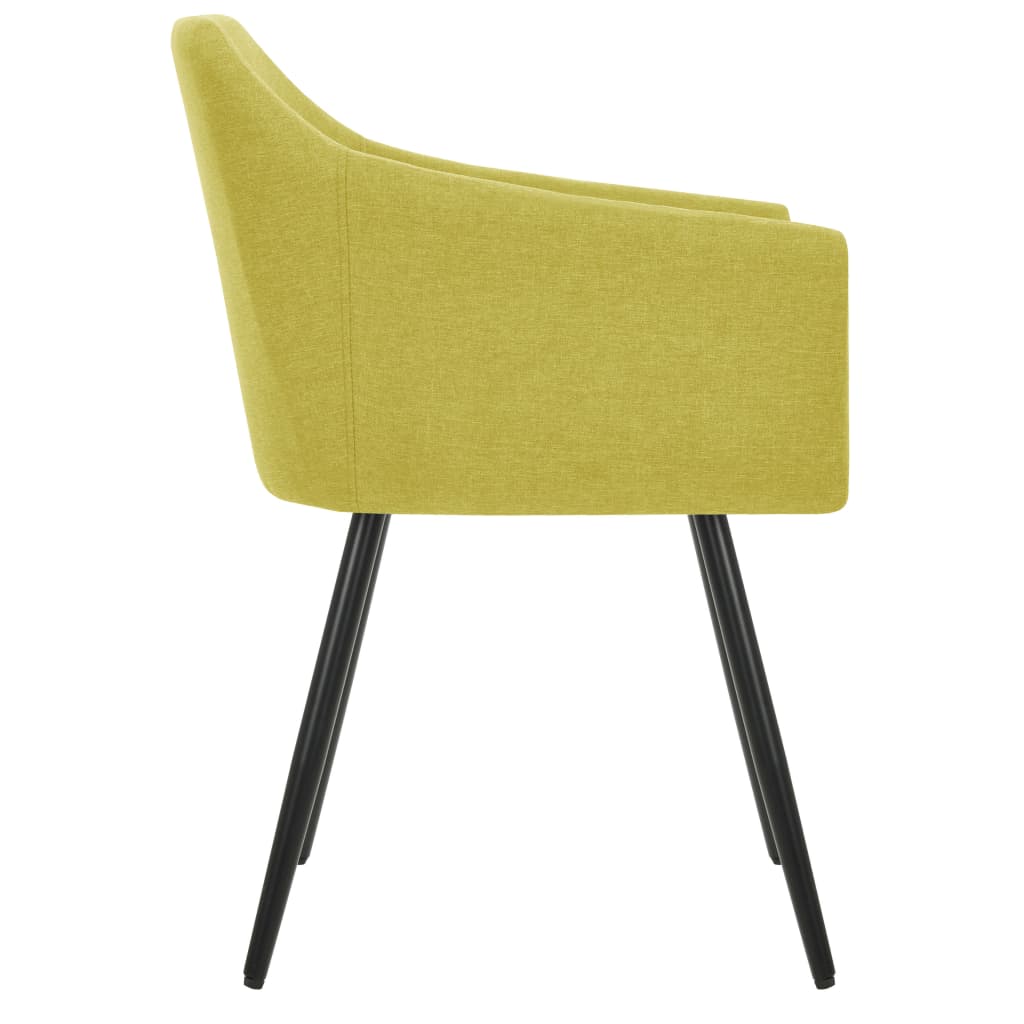 vidaXL Eetkamerstoelen 2 st stof lichtgrijs