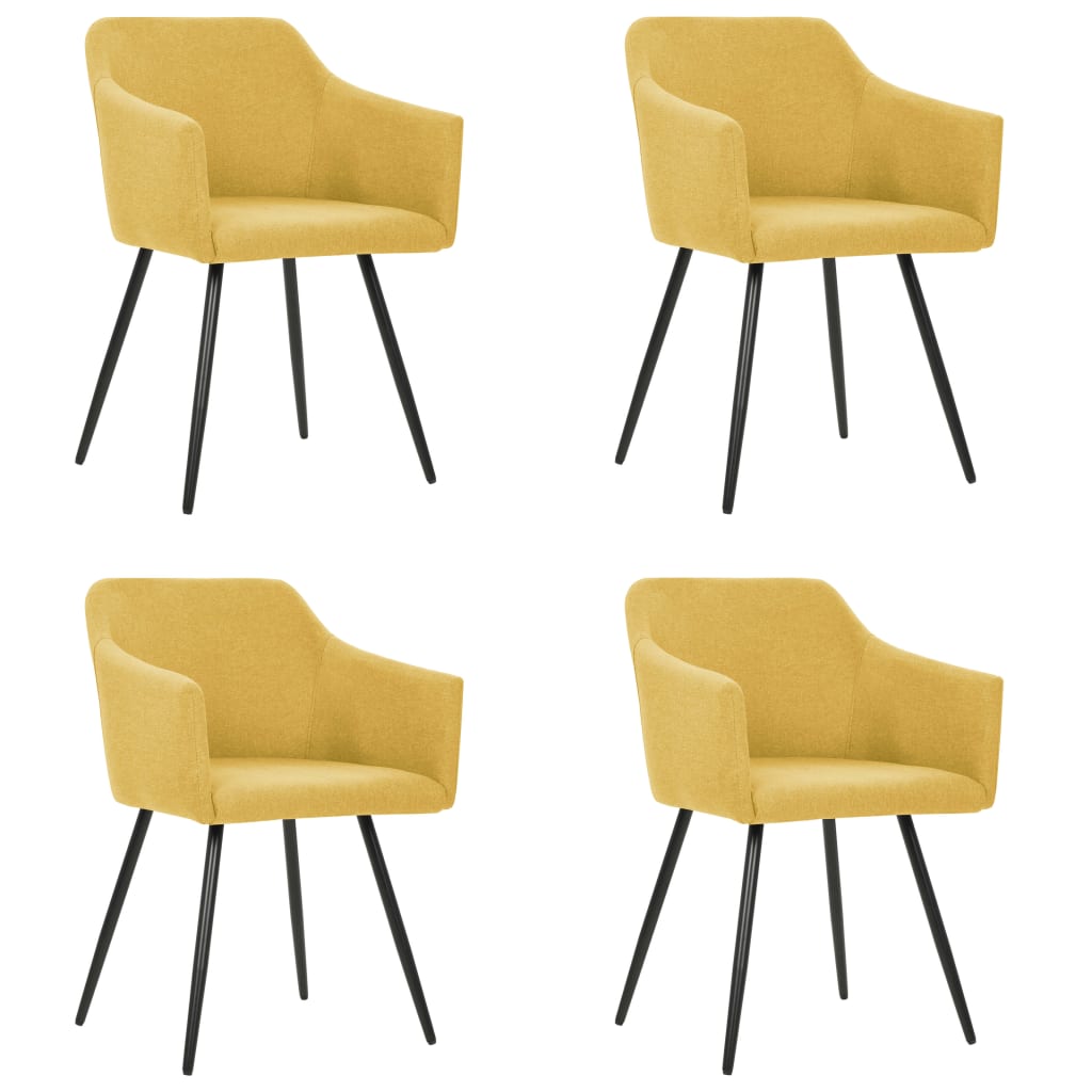 vidaXL Eetkamerstoelen 2 st stof lichtgrijs