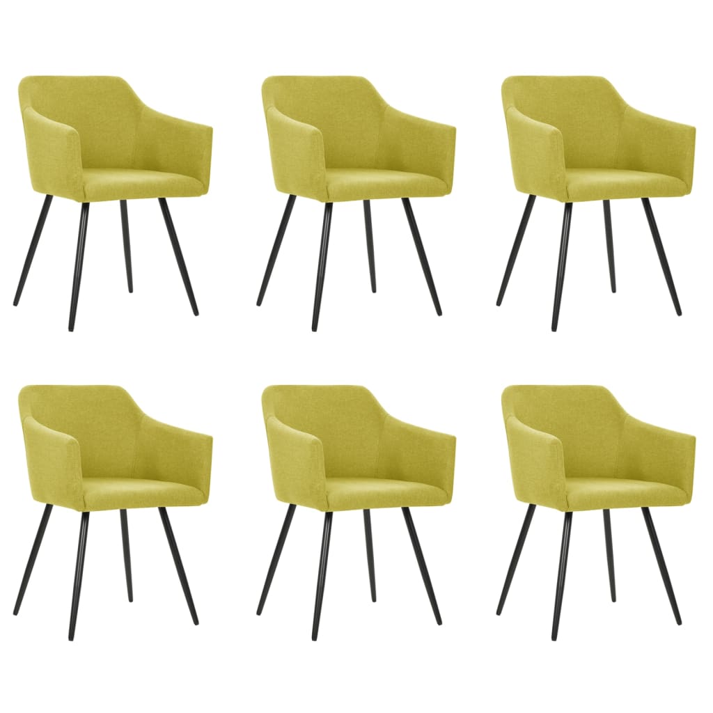 vidaXL Eetkamerstoelen 2 st stof lichtgrijs