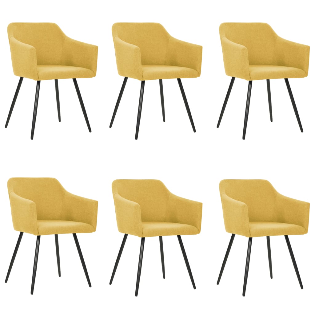 vidaXL Eetkamerstoelen 2 st stof lichtgrijs