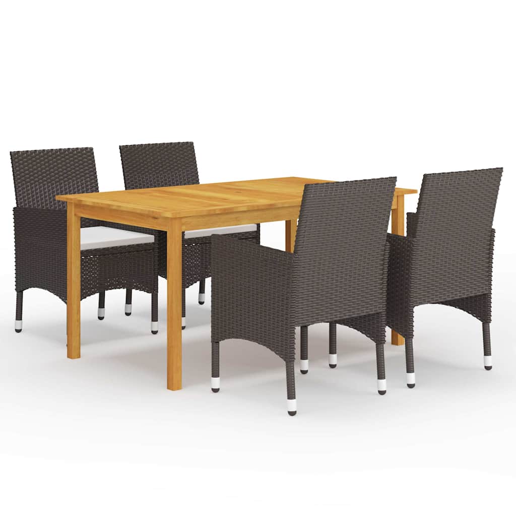 vidaXL 5-delige Tuinset zwart