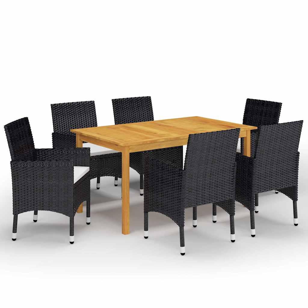 vidaXL 5-delige Tuinset zwart